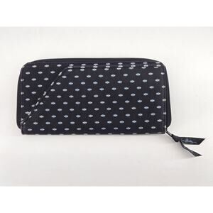 Vera Bradley Classic Travel Organizer Zip Wallet Dark Blue